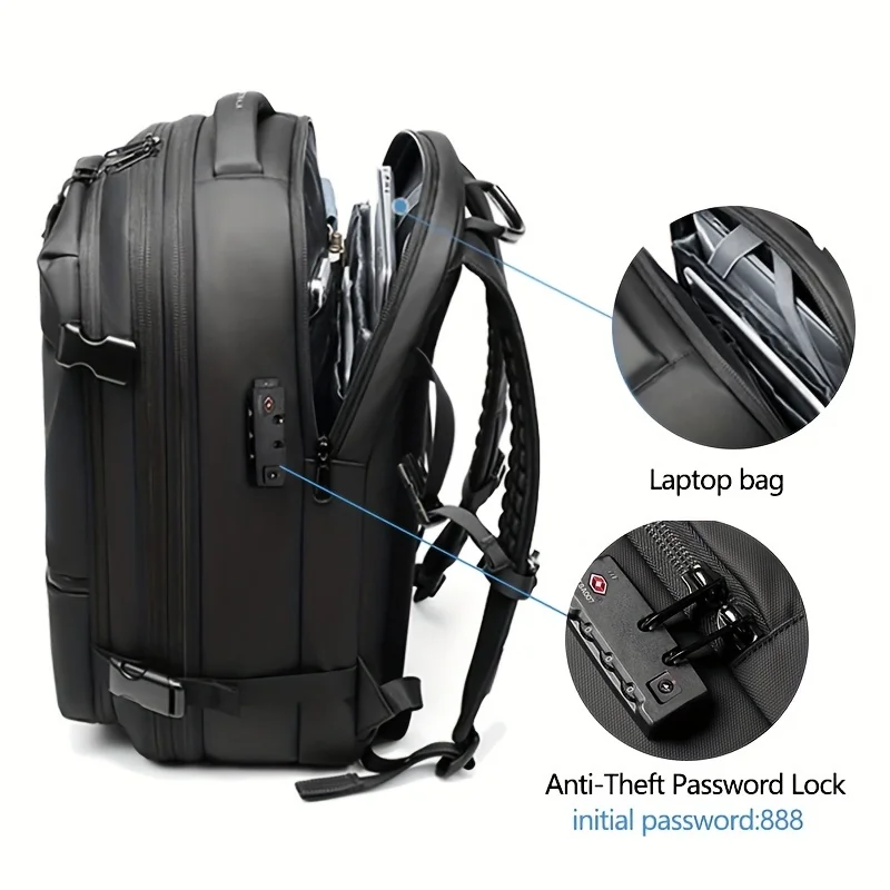 Men's Business Large Capacity Travel Backpack, Vacuum Compressed 17 inch Laptop Backpack, Halloween Christmas Gift, Thanksgiving