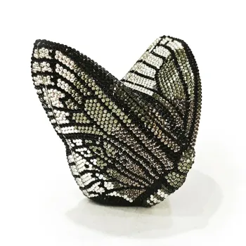 WHTUOHENG Luxury Rhinestones Butterfly Evening Bag Diamond Crystal Clutch Ladies Party Prom Handbag Dinner Purse For Women Bags