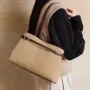 Burminsa Suede Cow Genuine Leather Large Shoulder Tote Bags For Women 2026 Luxury Designer Bucket Shopper Office Ladies Handbags