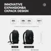 Men business large-capacity travel backpack vacuum compression 17-inch laptop backpack sports bag multi-functional fashion bag