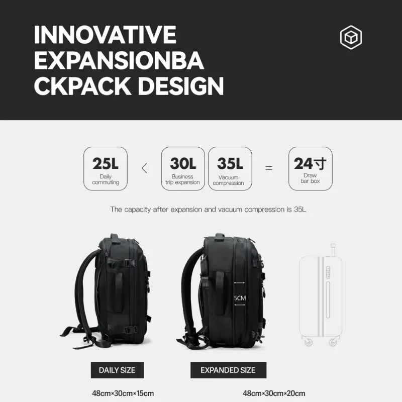 Men business large-capacity travel backpack vacuum compression 17-inch laptop backpack sports bag multi-functional fashion bag