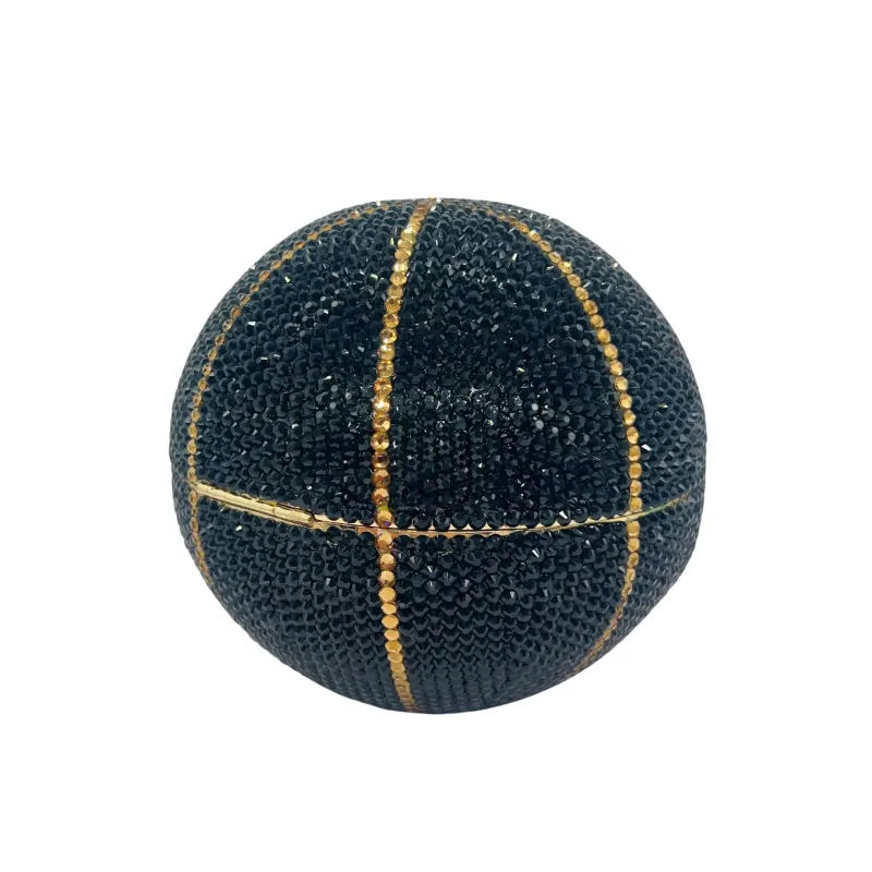 WHTUOHENG Rhinestone Basketball Evening Bag Crystal Wedding Clutch Women's Diamond Prom Handbag Lady Stones Party Clutch Bags