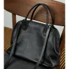 Burminsa Cowhide Genuine Leather Large Shell Tote Handbags For Women 2025 Luxury Designer Office Ladies Shoulder Crossbody Bags