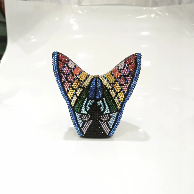 Women Evening Crystal Bag Butterfly Party Purses Luxury Designer Bridal Wedding Clutch Diamond Clutches Bags Formal Bags