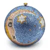 Round Sun Diamond Evening Clutches Bags Luxury Full Rhinestone Wedding Party Purses WHTUOHENG Crystal Women Prom Handbags