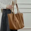 Burminsa Vintage Cow Genuine Leather Large Tote Shoulder Bags For Women 2026 Luxury Designer Korean Shopper Work Ladies Handbags