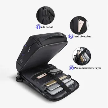 New Men's Business Backpack Large Capacity Travel Computer Bag Korean Style Double Shoulder Bag for Travel And Work