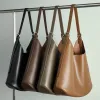 Burminsa Cowhide Genuine Leather Large Hobo Shoulder Bags For Women 2026 Luxury Designer Crossbody Shopper Work Ladies Handbags