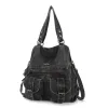 Angel kiss Shoulder Bag Fashion Women's Handbag Vintage PU Satchel Top-Handle Dumpling Shape Multi-Pockets Fashion Crossbody Bag