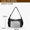 Venn Angel Vintage Handbag Black Hobo Bag for Women, Soft Faux Leather Shoulder Bag with Braided Strap & Multi-Zipper Pockets