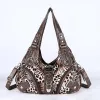 Vintage Women Handbags Fashion Leopard Shoulder Bag Top-handle Handbag Satchel Dumpling Shoulder Bag Tote Hobos Large Purse