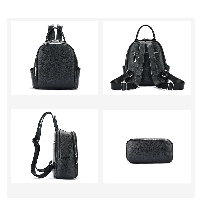 Venn Women's Backpack Genuine Leather Fashion Ladies Shoulder Bag Casual Student School Bag Multifunctional Travel Backpack