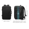 Backpack with Anti-Theft Vacuum Compression Travel Backpack,Expandable Backpacks with Pump for Airplanes