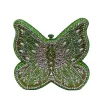 WHTUOHENG Green Butterfly Diamond Evening Bag Wedding Party Women's Crystal Sparkling Purse Rhinestone Clutches Luxury Handbags
