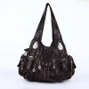 Angel Kiss Women's Fashion Shoulder Bag PU Leather Handbag Large Capacity Satchel Vintage Female Shoulder Bag Phone Pouch