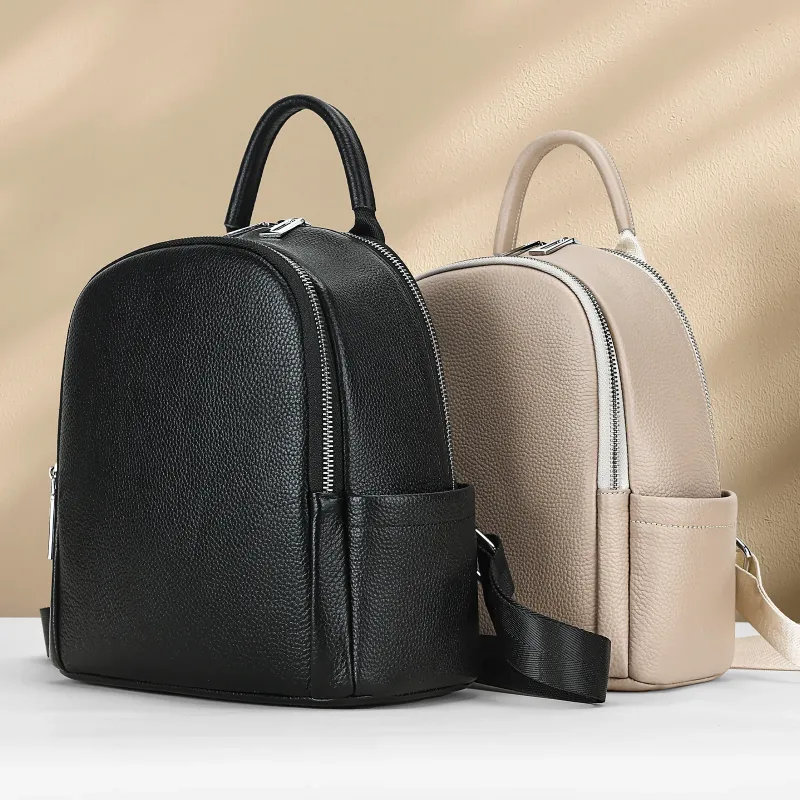 Venn Women's Backpack Genuine Leather Fashion Ladies Shoulder Bag Casual Student School Bag Multifunctional Travel Backpack