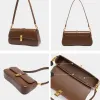 BURMINSA Luxury Genuine Leather Underarm Shoulder Bags Women Elegant Square Small Crossbody Handbags Party Wedding Gift Purses