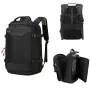 Large capacity, expandable capacity, vacuum backpack for airplane travel, college students' shoulders, 17-inch computer bag