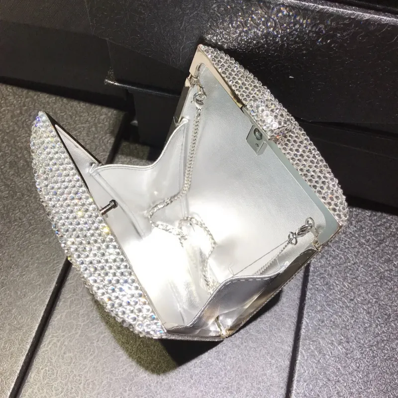 Letter BLACK LIVES Crystal Evening Clutch Handbag for Women Rhinestone Wedding Minaudiere Ladies Gala Dinner Fashion Accessory