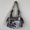 Vintage Women's Shoulder Bag Large Fashion Leopard Print Top-Handle Satchel Dumpling Tote Hobos Handbags