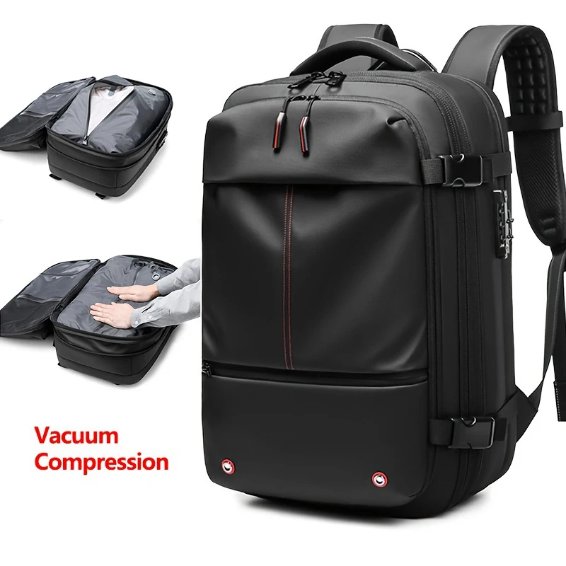 Men's Business Large Capacity Travel Backpack, Vacuum Compressed 17 inch Laptop Backpack, Halloween Christmas Gift, Thanksgiving