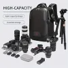 1pc Professional Travel Camera Backpack - Hiking Daypacks with Tripod Bracket, Detachable Anti-theft Passport Lock, Fits 17 In