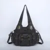 Angel Kiss Women's Fashion Shoulder Bag PU Leather Handbag Large Capacity Satchel Vintage Female Shoulder Bag Phone Pouch