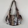 Vintage Women's Shoulder Bag Large Fashion Leopard Print Top-Handle Satchel Dumpling Tote Hobos Handbags