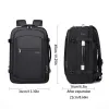 Business travel high-value computer bag shoulders 17-inch short-distance expansion large capacity anti-theft travel backpack men