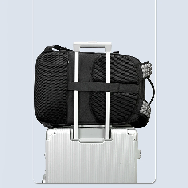 Large capacity, expandable capacity, vacuum backpack for airplane travel, college students' shoulders, 17-inch computer bag