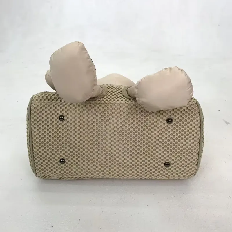 Venn Angel Nylon Women's Handbag Large Fashion Mesh Spliced Shoulder Bag with Bear Doll Design Crossbody Style for Women