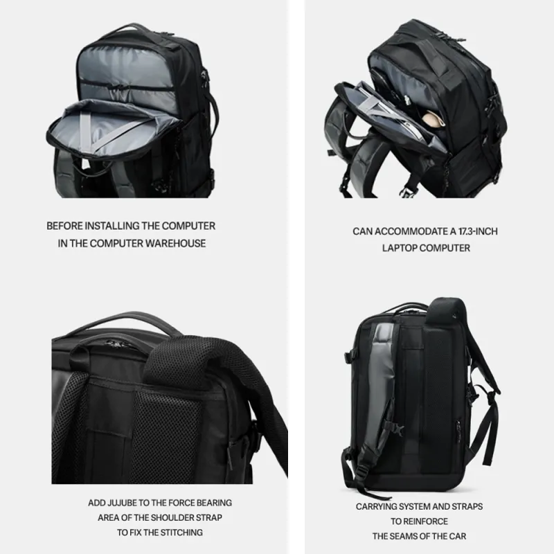Men Business large-capacity travel backpack multi-functional vacuum compression bag laptop backpack leisure sports bag