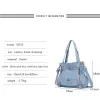 Angelkiss Women Handbags Blue Denim Shoulder Bag Top-handle Handbag Fashion Satchel Dumpling Shoulder Bag Tote Hobos Large Purse