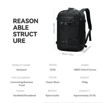 Men business large-capacity travel backpack vacuum compression 17-inch laptop backpack sports bag multi-functional fashion bag