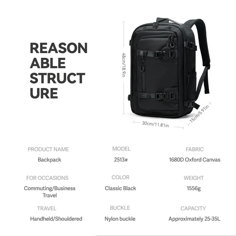 Men business large-capacity travel backpack vacuum compression 17-inch laptop backpack sports bag multi-functional fashion bag