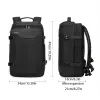 Large capacity, expandable capacity, vacuum backpack for airplane travel, college students' shoulders, 17-inch computer bag