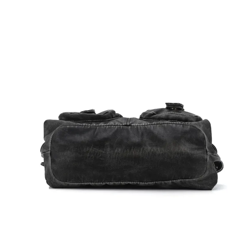Angel kiss Shoulder Bag Fashion Women's Handbag Vintage PU Satchel Top-Handle Dumpling Shape Multi-Pockets Fashion Crossbody Bag