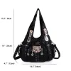 Angel Kiss Women's Fashion Shoulder Bag PU Leather Handbag Large Capacity Satchel Vintage Female Shoulder Bag Phone Pouch