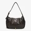 Venn Angel Vintage Handbag Black Hobo Bag for Women, Soft Faux Leather Shoulder Bag with Braided Strap & Multi-Zipper Pockets