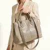 BURMINSA Genuine Cowhide Leather Women Tote Bags Vintage Luxury Large Work Shoulder Crossbody Handbags Business Commuter Purses