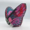 High-End Butterfly Women Evening Party Full Crystal Clutch Lady Diamond Bags Purses Wedding Bridal Bag Rhinestone Clutches