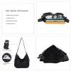 Women's Bag PU Shoulder Bag Soft Fashion Handbag Large Vintage Black Dyeing Dumpling Pack Multi-pockets Crossbody Bag