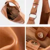 BURMINSA Luxury Genuine Leather Crescent Hobo Bags Women Minimalist Underarm Shoulder Purse Slouchy Crossbody Tote Handbags 2026