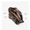 BURMINSA Luxury Genuine Leather Bucket Shoulder Bags For Women Vintage Top Grain Cowhide Crossbody Totes Work Ladies Handbags