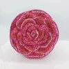 Luxury Cup Flower Diamond Evening Bag WHTUOHENG Crystal Wedding Floral Purse Bridal Handbags Cocktail Gala Clutches Prom Bags