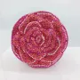 Luxury Cup Flower Diamond Evening Bag WHTUOHENG Crystal Wedding Floral Purse Bridal Handbags Cocktail Gala Clutches Prom Bags