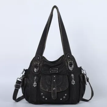Large Handbag Fashion Women Shoulder Bag Casual Hobo Handbag Satchel Vintage Women's Bag Cell Phone Pocket Purse