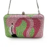 Women Crystal Evening Clutch Purses High-End Flamingo Pattern Diamond Clutches Lady Rhinestone Party Prom Handbags Dinner Bags