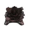 Vintage Western Buckle Hobo Bag, Black PU Leather Y2K Shoulder Purse with Silver Rivets, Adjustable Strap & Multi-Zipper Pockets