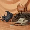 Burminsa Natural Cow Genuine Leather Underarm Shoulder Bags For Women 2026 Luxury Designer Crossbody Purses Hobo Ladies Handbags